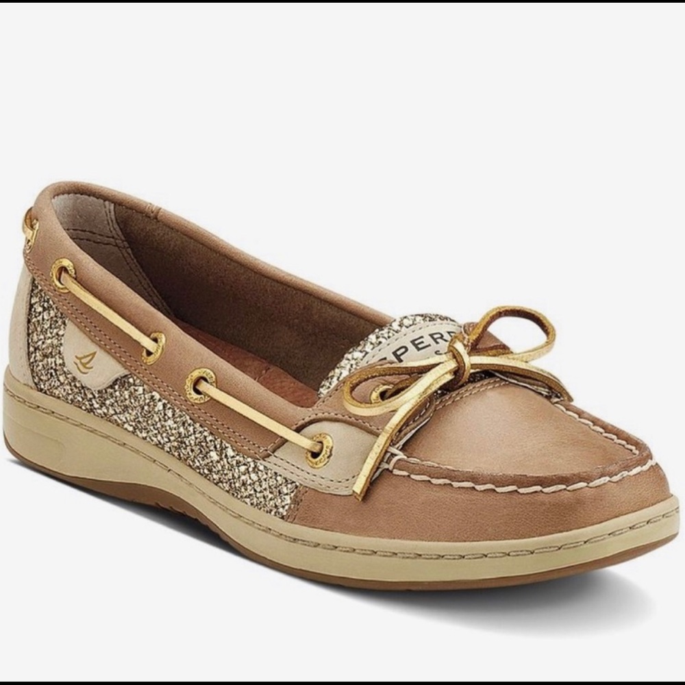 Gold Sparkly Sperrys